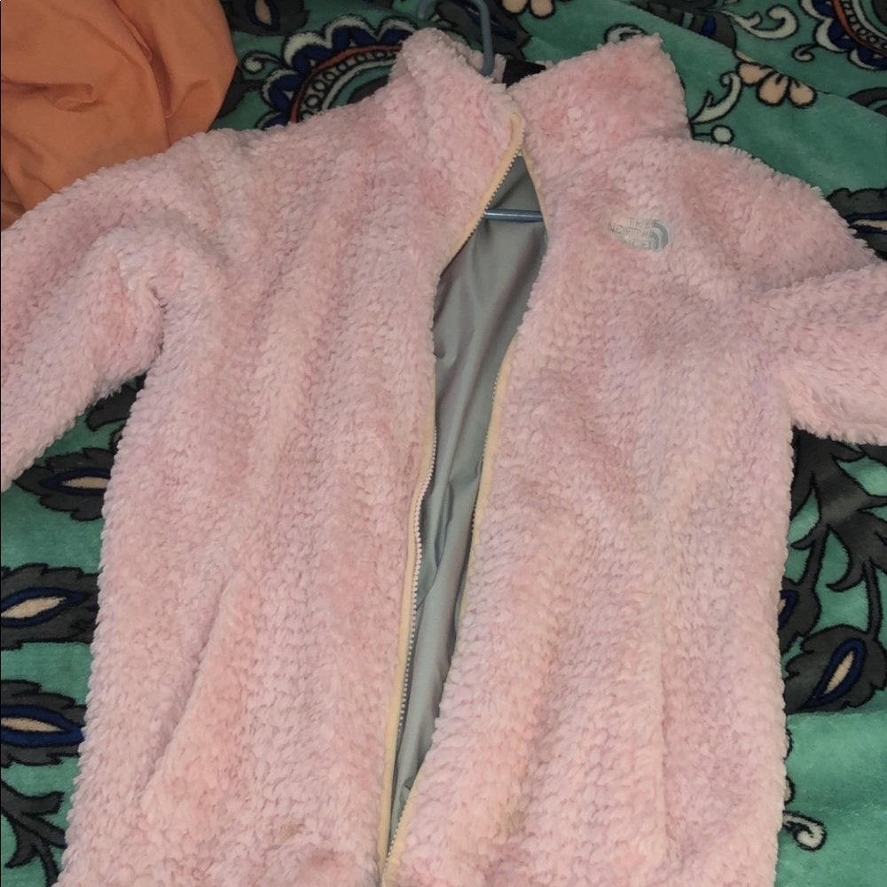 Pink north face jacket